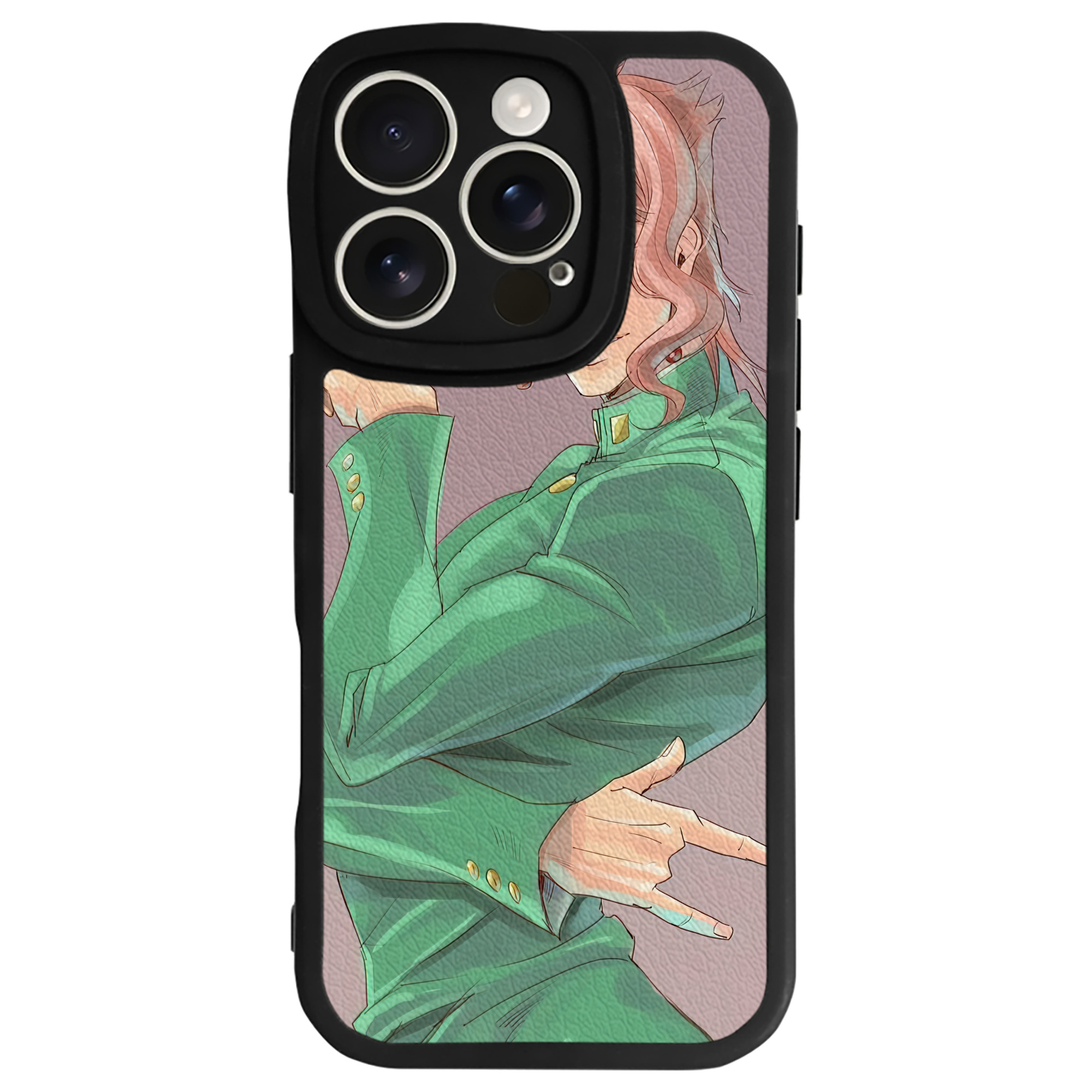 （画像用） ジョジョの奇妙な冒険 JoJo's Bizarre Adventure 【iPhone 16シリーズ対応】シリコンスマホケース（レザー調） 材質：シリコン